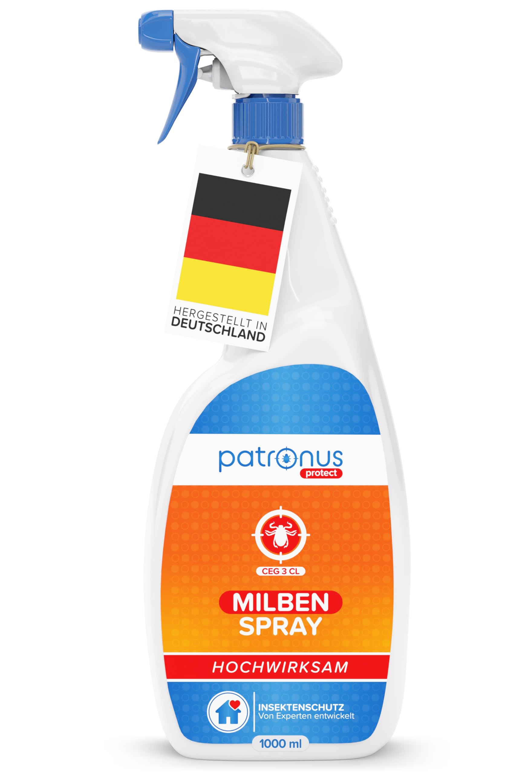 Milbenspray für Matratzen und Polster [1000 ml] für Hausstaub-Allergiker