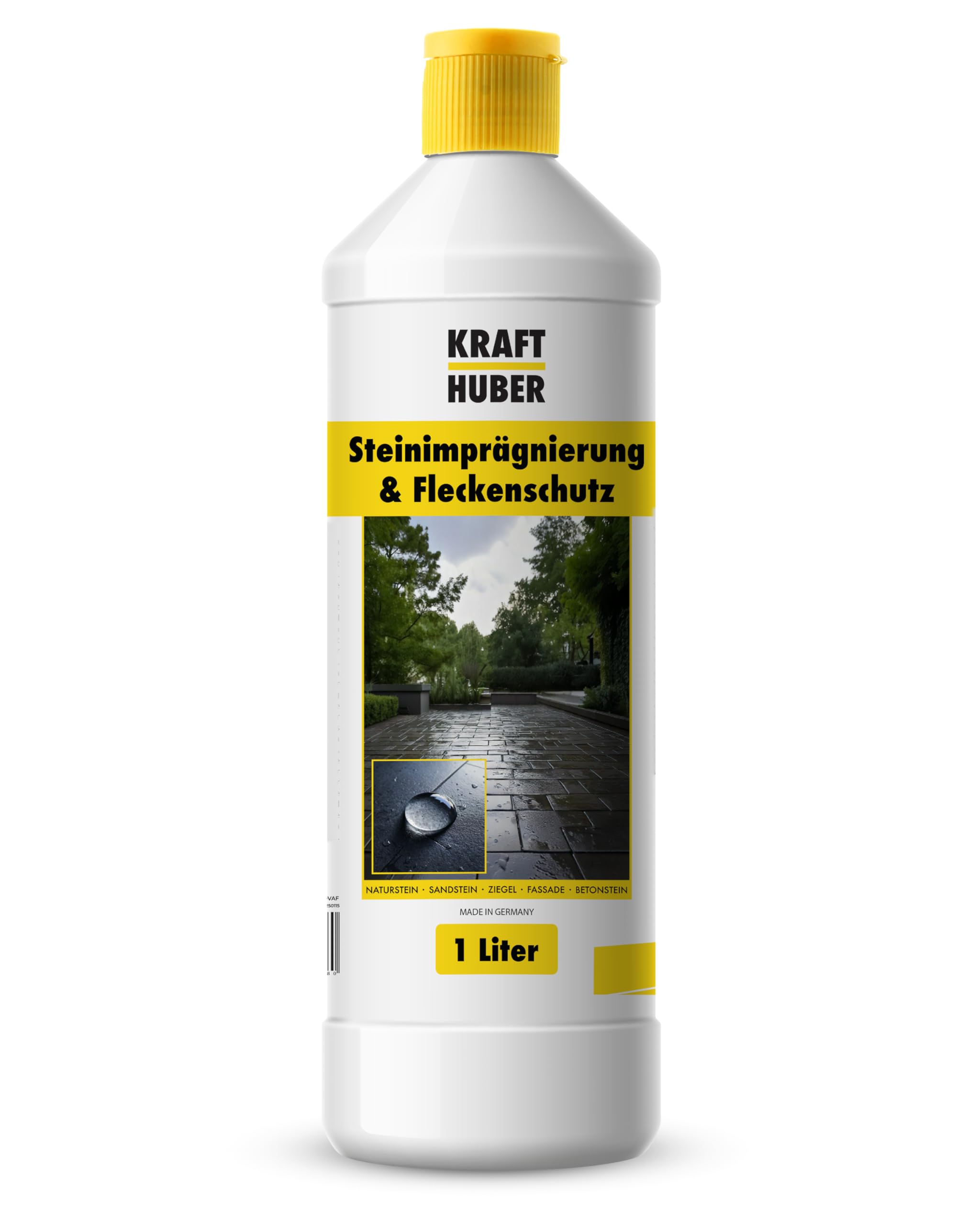 KRAFTHUBER Steinimprägnierung Außen Steinimprägnierung für Pflaster, Beton & Naturstein – Farbneutral & Wasserabweisend