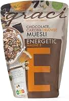 Graci, Muesli Energético 45% Granola Mel e Chocolate, 400g, Cereal Integral, Nutritivo, Café da Manhã, Zero Sódio, BRCGS, FSC