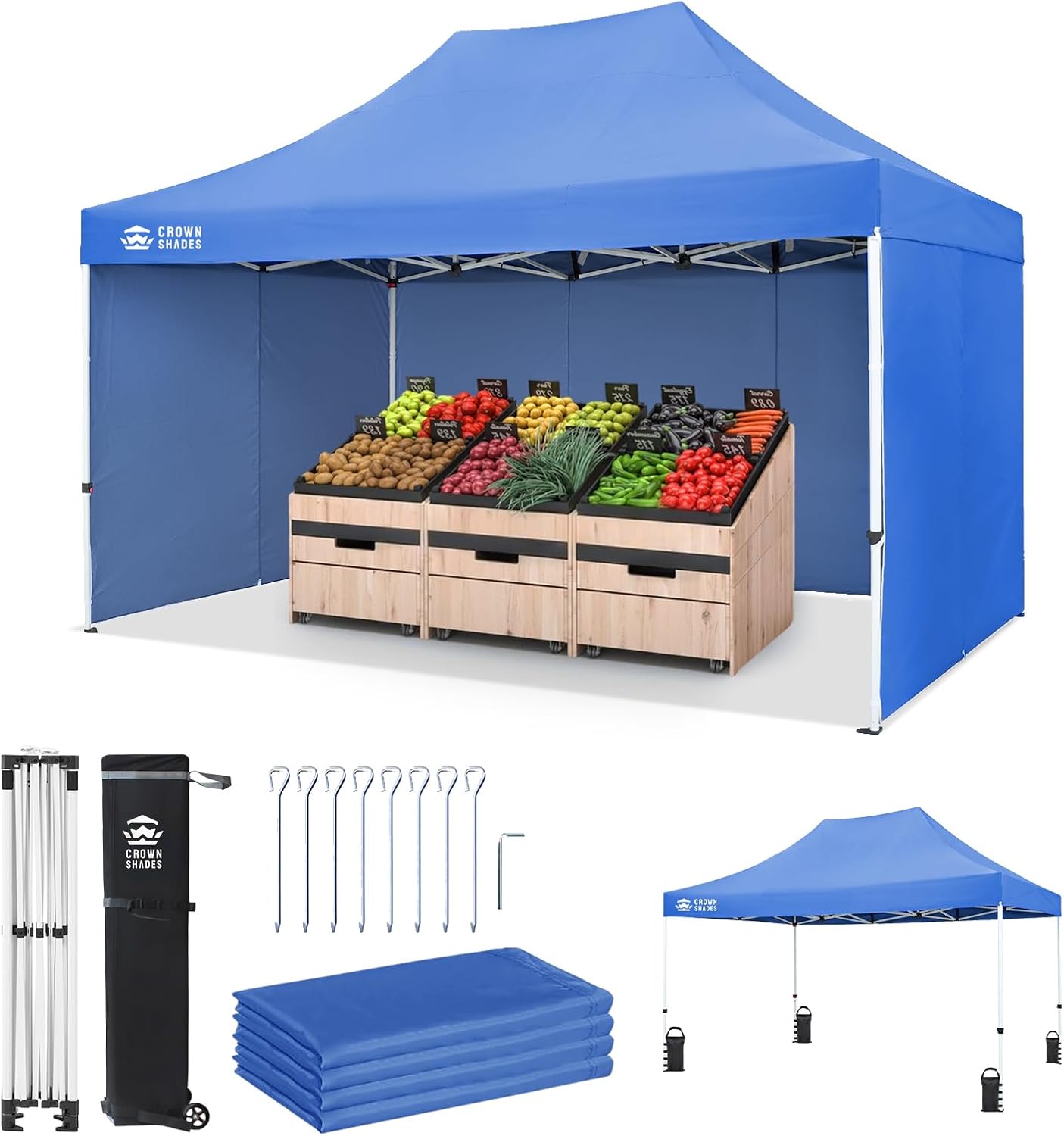 Crown Shades 10x15 Pop Up Canopy Review: Heavy Duty Tent for Backyard Garden Parties & Events