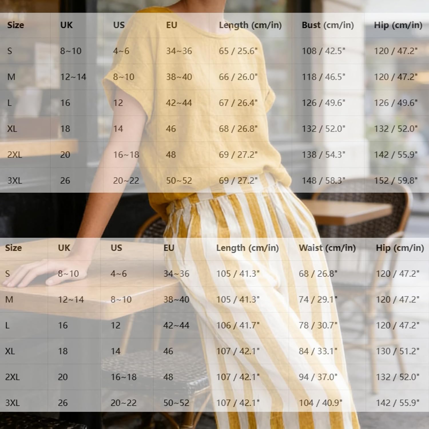 Summer Cozy Loose-fit Striped Cotton-linen Two-piece Set, Elegant Minimalist T-shirt And Striped Wide-leg Pants