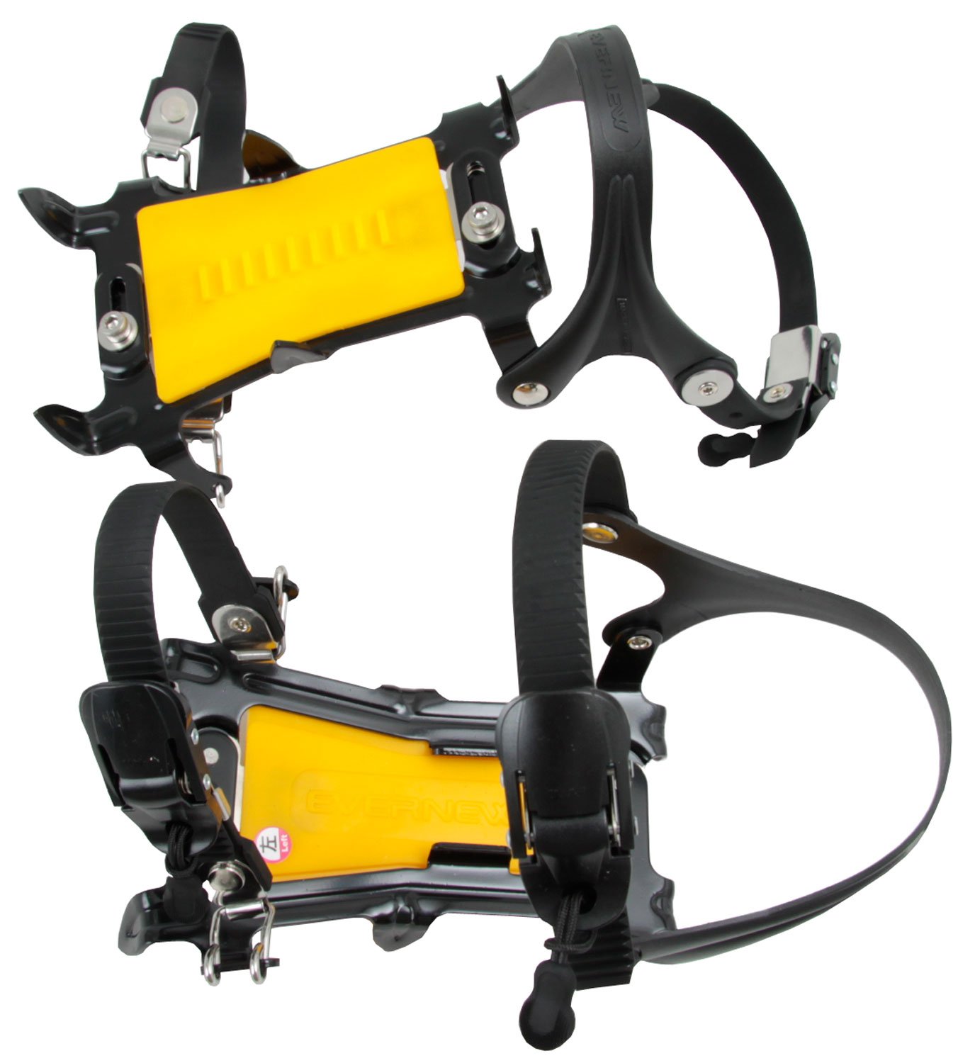 Evernew EBY015 Adjustable Width 6-Prong Crampons, Large, Yellow