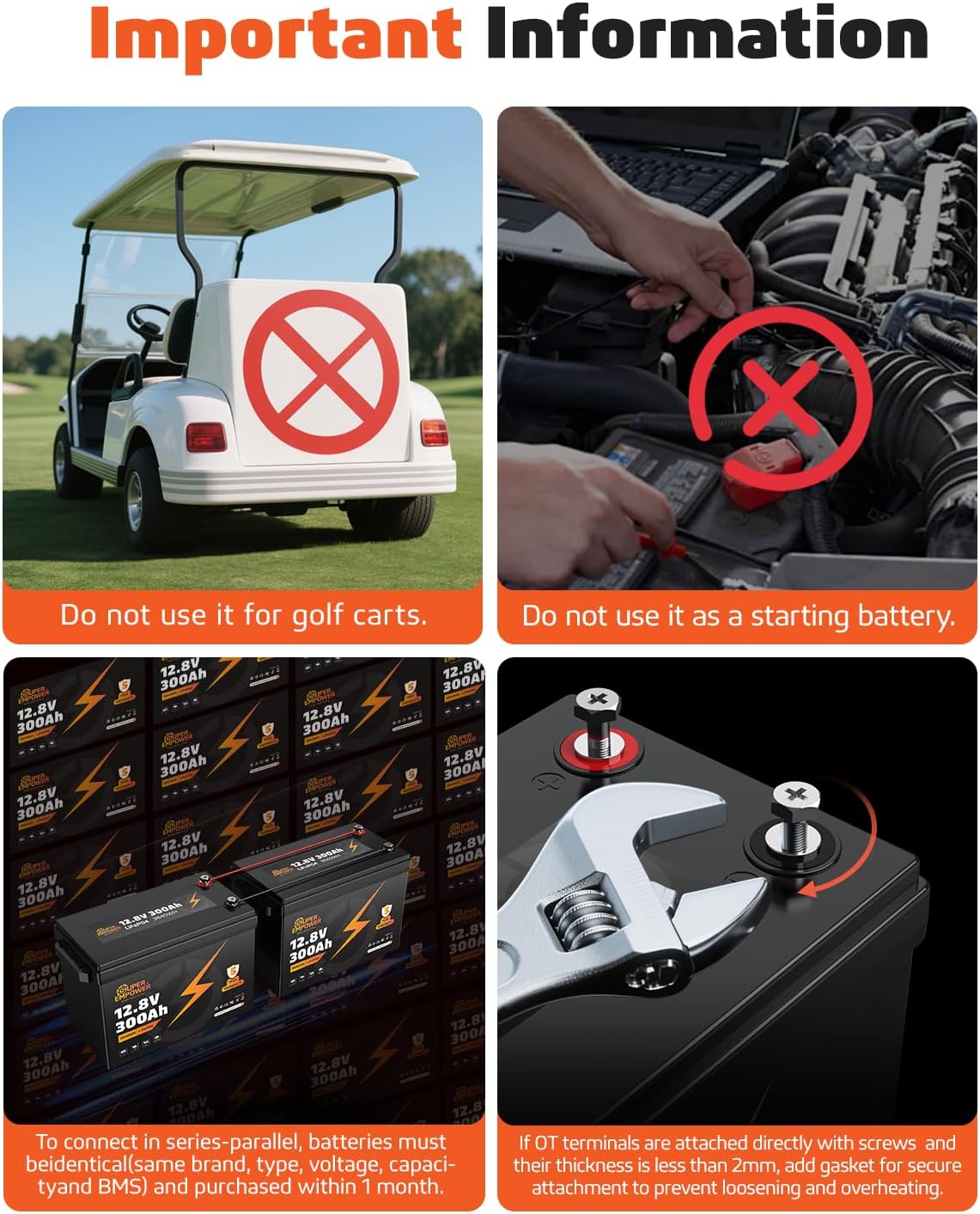 12V 300Ah LiFePO4 Lithium Battery, Deep Cycle RV LiFePO4 Battery with Low-Temp Protection, 200A BMS, 3840Wh, Max.15000 Cycles, 10-Year Lifespan for RV, Solar, Trolling Motor, Marine