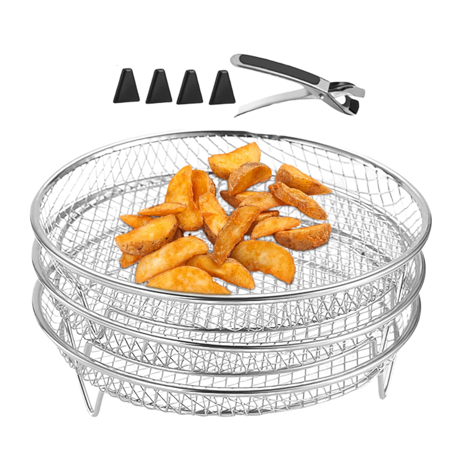 Support empilable pour friteuse à air idéal repas de famille