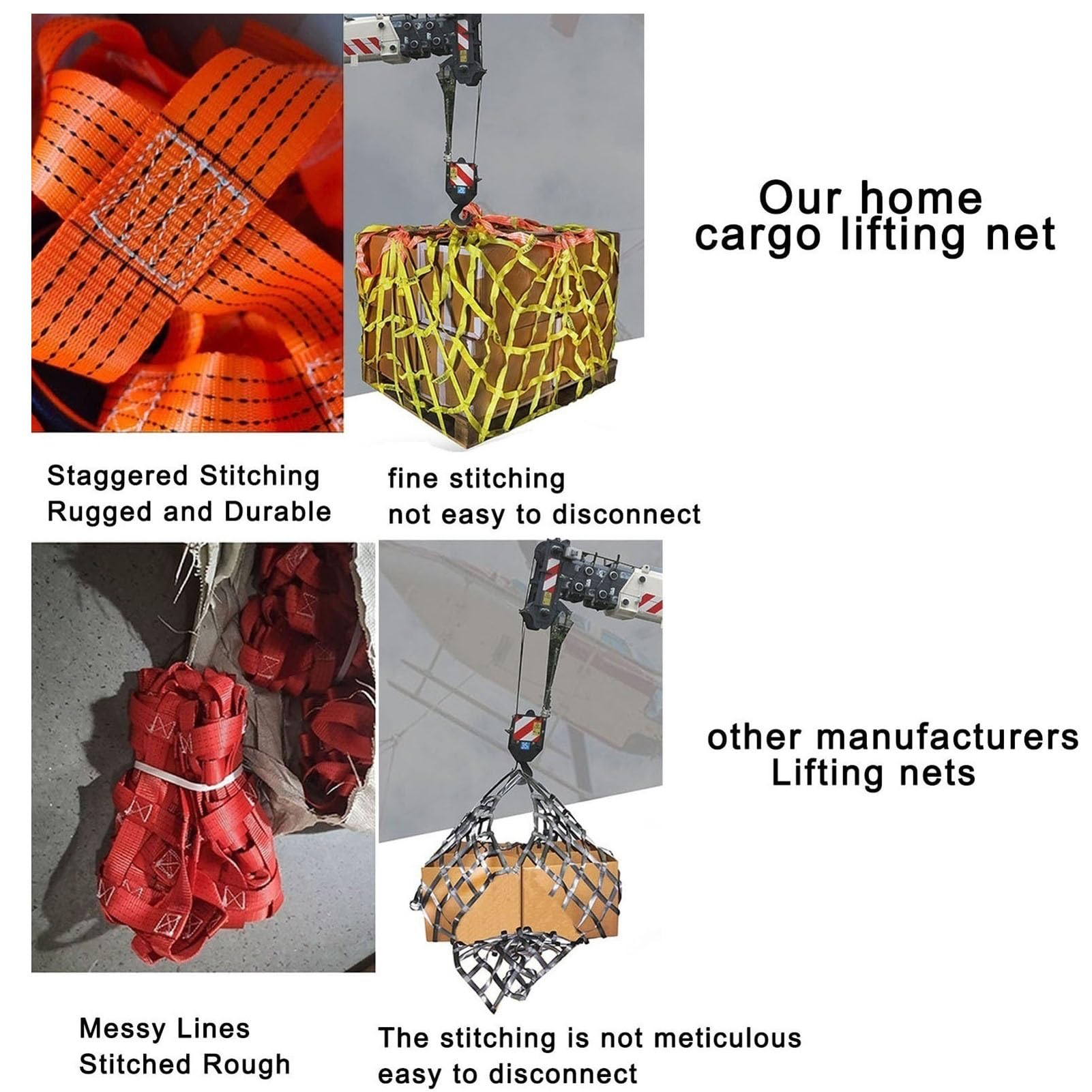 Redes De Elevación De Poliéster, Correas De Seguridad, Resistentes Y Resistentes, Movimiento De Equipos De Remolque, Carga De 0,3 A 3,5 Toneladas(1 X 1M/Mesh 10cm/Load 2t)