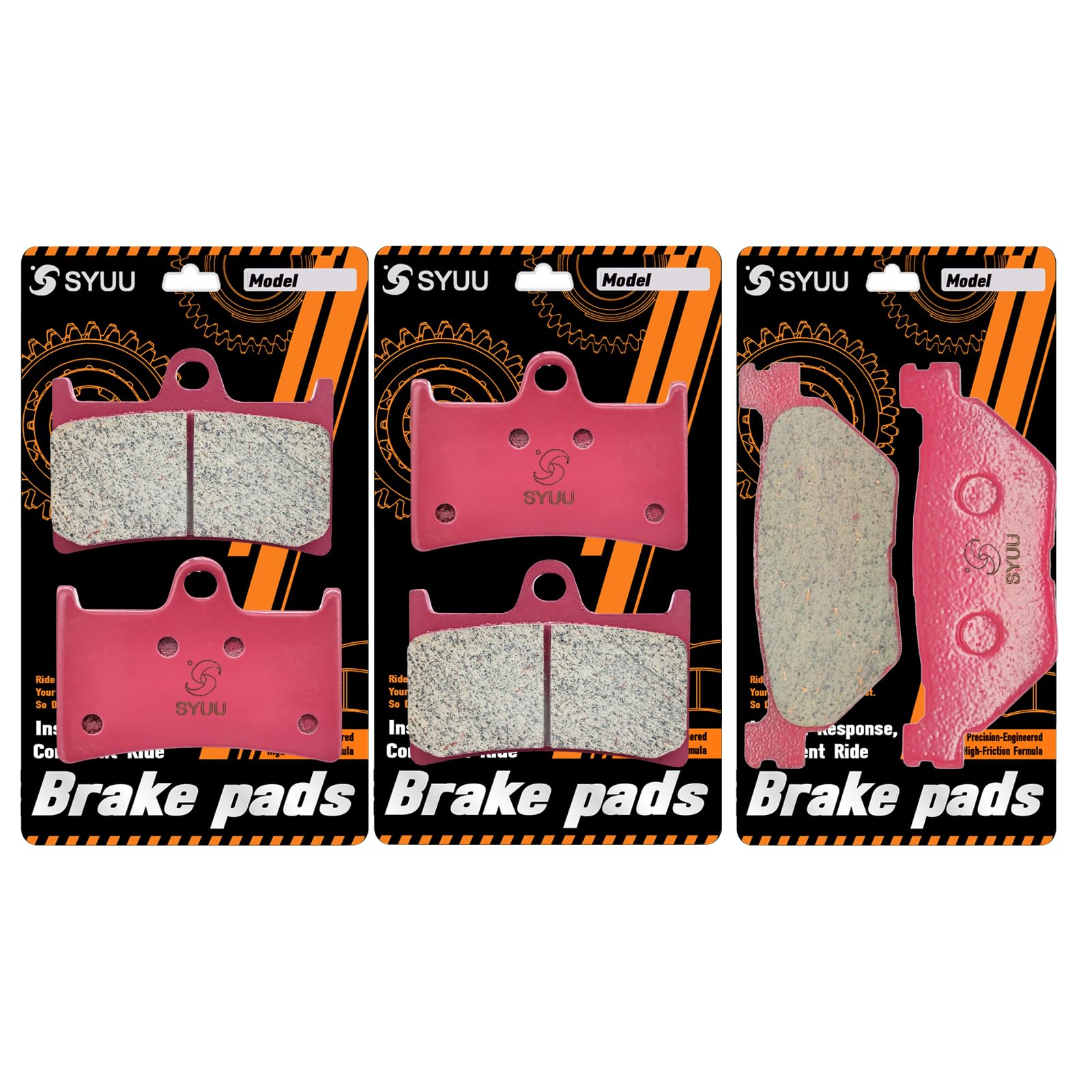 S SYUU Plaquettes de frein en céramique avant arrière de moto Compatible avec Yamaha T-Max 530 XP 530 XP 500 2013 2014 2015 2016 FJR 1300 2003 2004 2005 FA252F FA319R