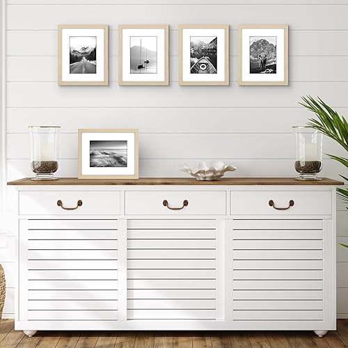 Vista 83 de Americanflat Portarretratos de 5 x 6 pulgadas con plexiglás pulido, juego de 5 portarretratos de 2 x 3 pulgadas con paspartú o para fotos de 5 x 6