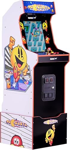 ARCADE1UP Pacmania Bandai Legacy Edition with Riser & Light-up Marquee Arcade Cabinet