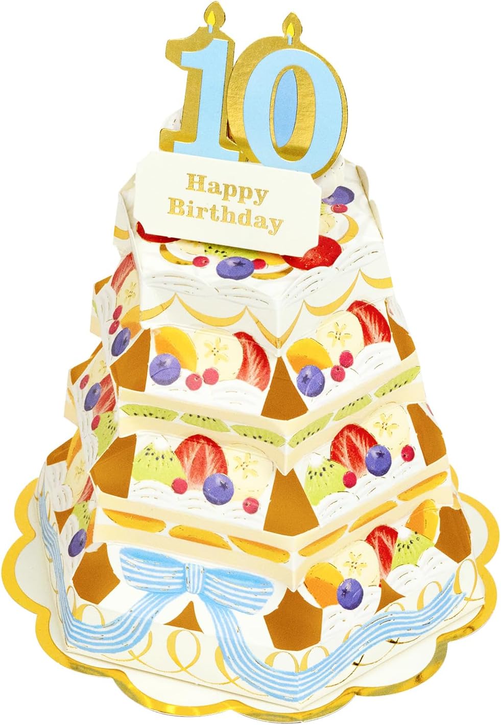 Greeting Life Cake Pop Up Card Special Number KE-47 Fruit Cake