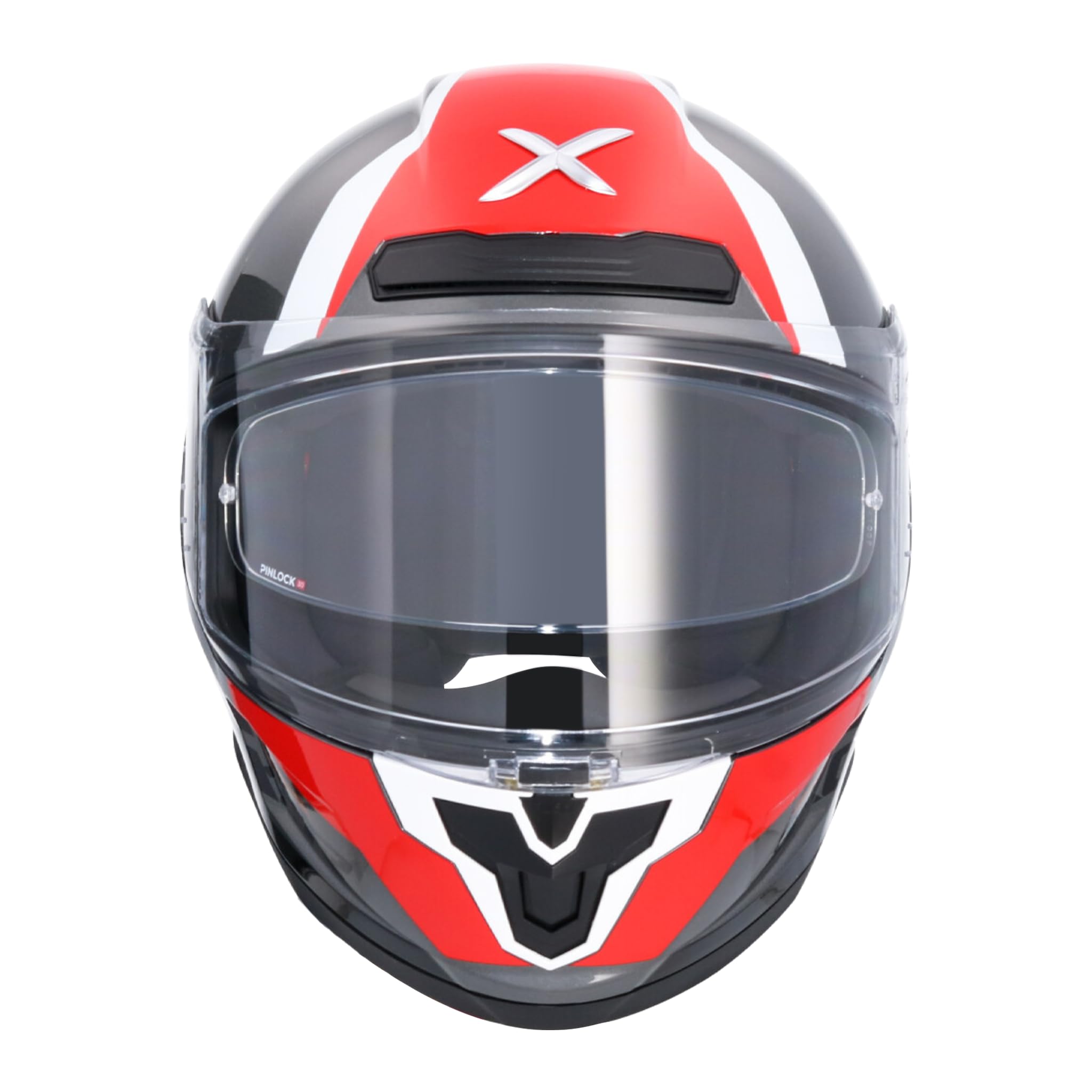 Casco de Moto Integral AXOR Saber Spark Negro y Rojo Casco Integral Deportivo para Hombre y Mujer, Diseño Aerodinámico, Cierre Micrométrico, Homologación ECE 22.06 Talla S