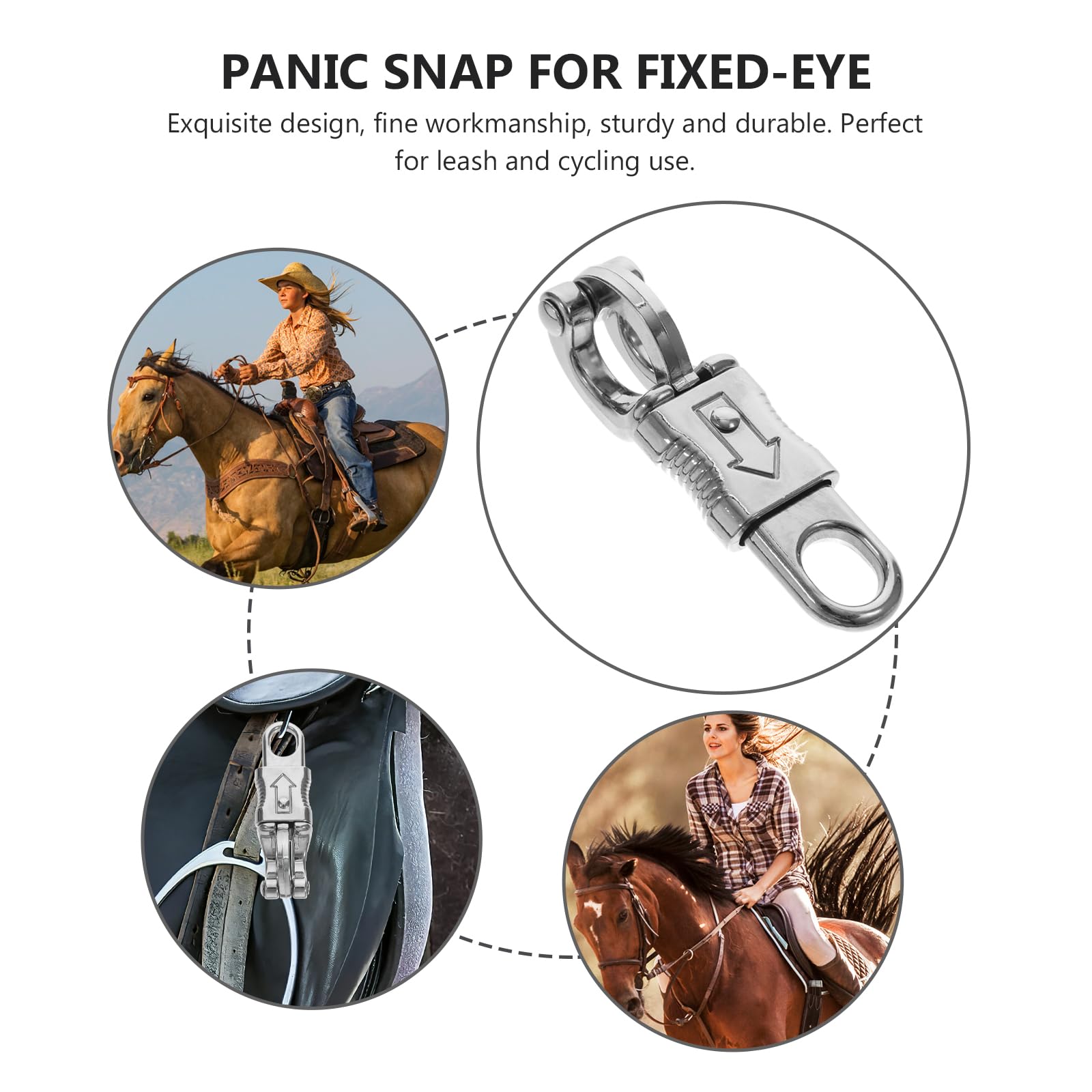 SOLUSTRE 5st Reiter-panikhaken Zurückkommen Panikhaken Panik-snap Für Starres Auge Panikhaken Für Panikschnappen Für Zurückholen-peitschen Reitzubehör Sport Zinklegierung
