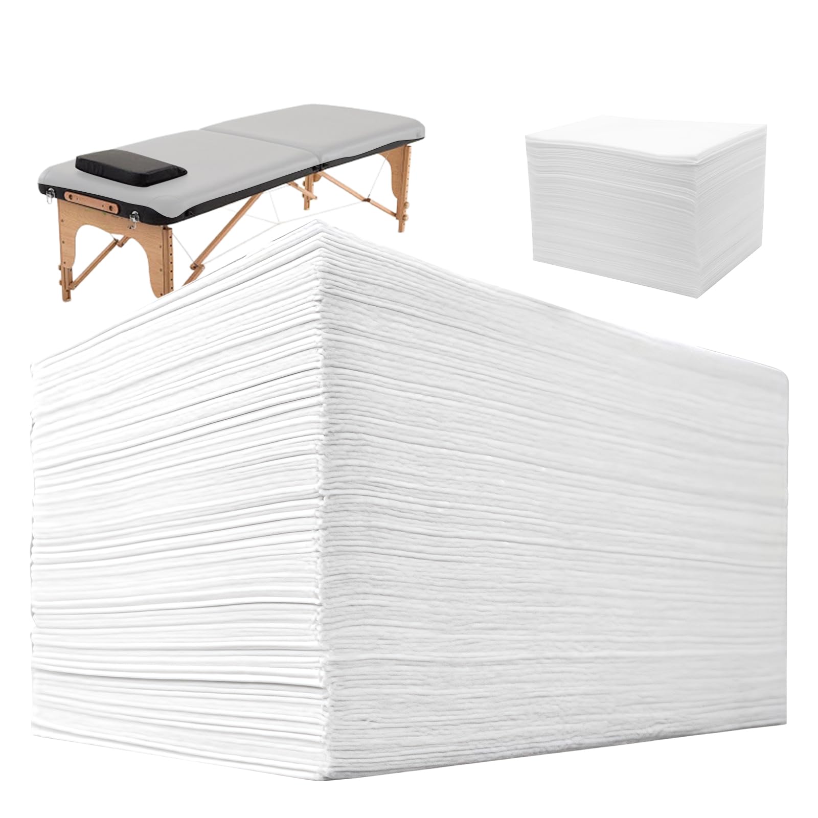 Lenzuoli monouso per lettini da massaggio, 100 pezzi 80x180cm di copertura per lettini da massaggio, Lenzuolo monouso per tavolo da massaggio, Lenzuolo in tessuto non tessuto di facile applicazione