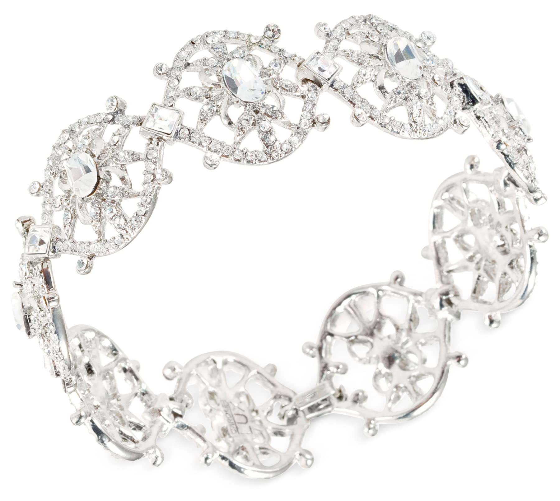 CaroleeCrystal Ornate Flex Bracelet, 7.25"