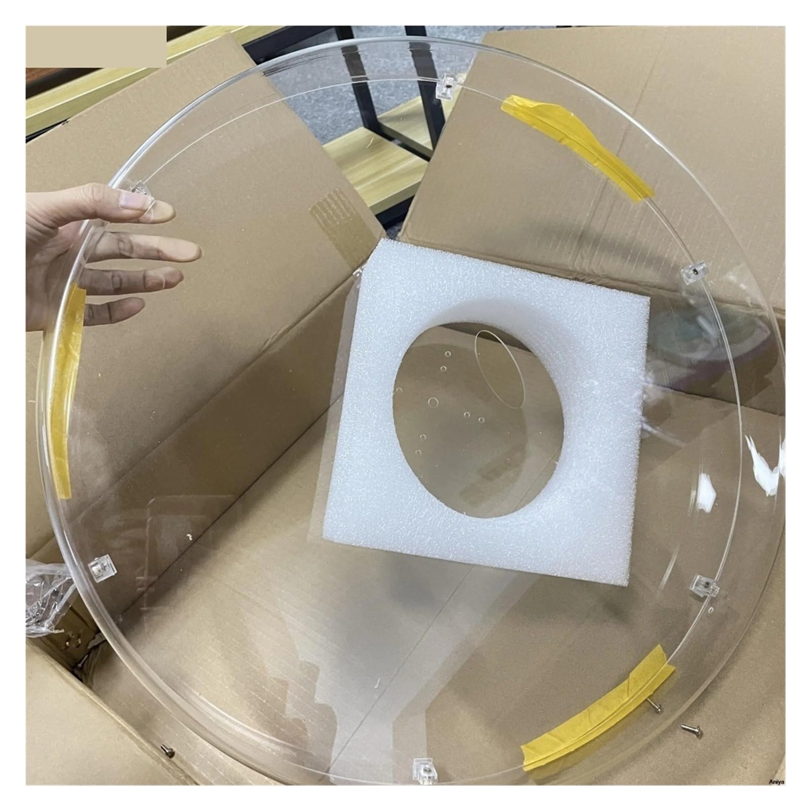 Pokrowiec ochronny na projektor holograficzny 3D, etui ochronne na projektor holograficzny, szeroki kąt widzenia osłona reklamowa (dla fanów 45 cm)