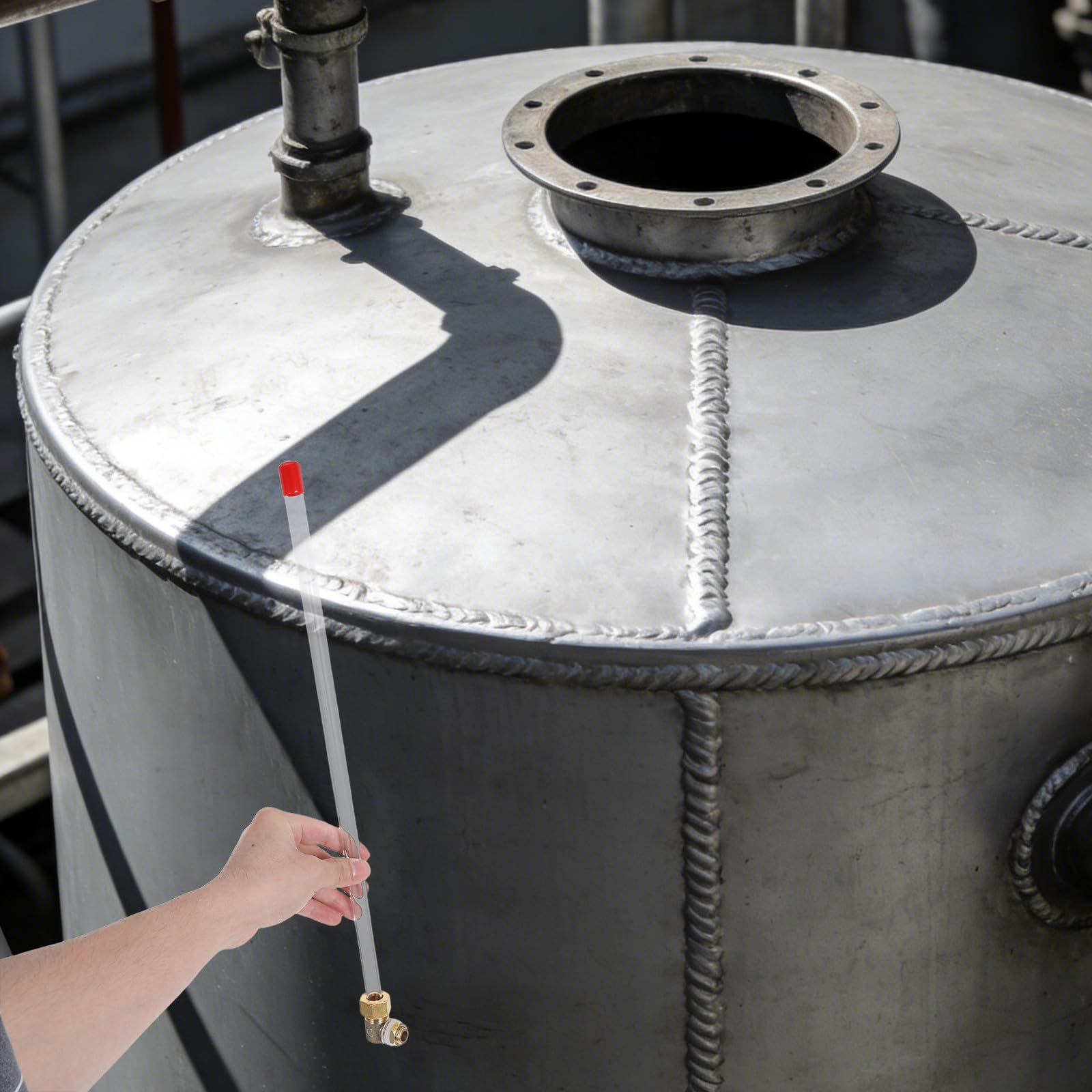 ULTECHNOVO Indicateur de Niveau à Eau Industriel Liquide en Plastique Installation Simple Liquide en Plastique et Structure en L pour Réservoir de Piscine Incendie et Ferme
