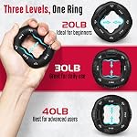 FitBeast Grip Strength Trainer, kit de renforcement de poignée - 6 Pack avec renfort d'avant-bras réglable de résistance, exercise de l'avant et boules de massage pour la thérapie des mains, entraînement de la poignée