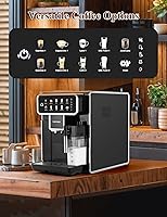 Vista 2 de Máquina de café expreso totalmente automática de 12 tazas, cafetera de un solo toque, capuchino, café con leche, americano, expreso, autolimpiante