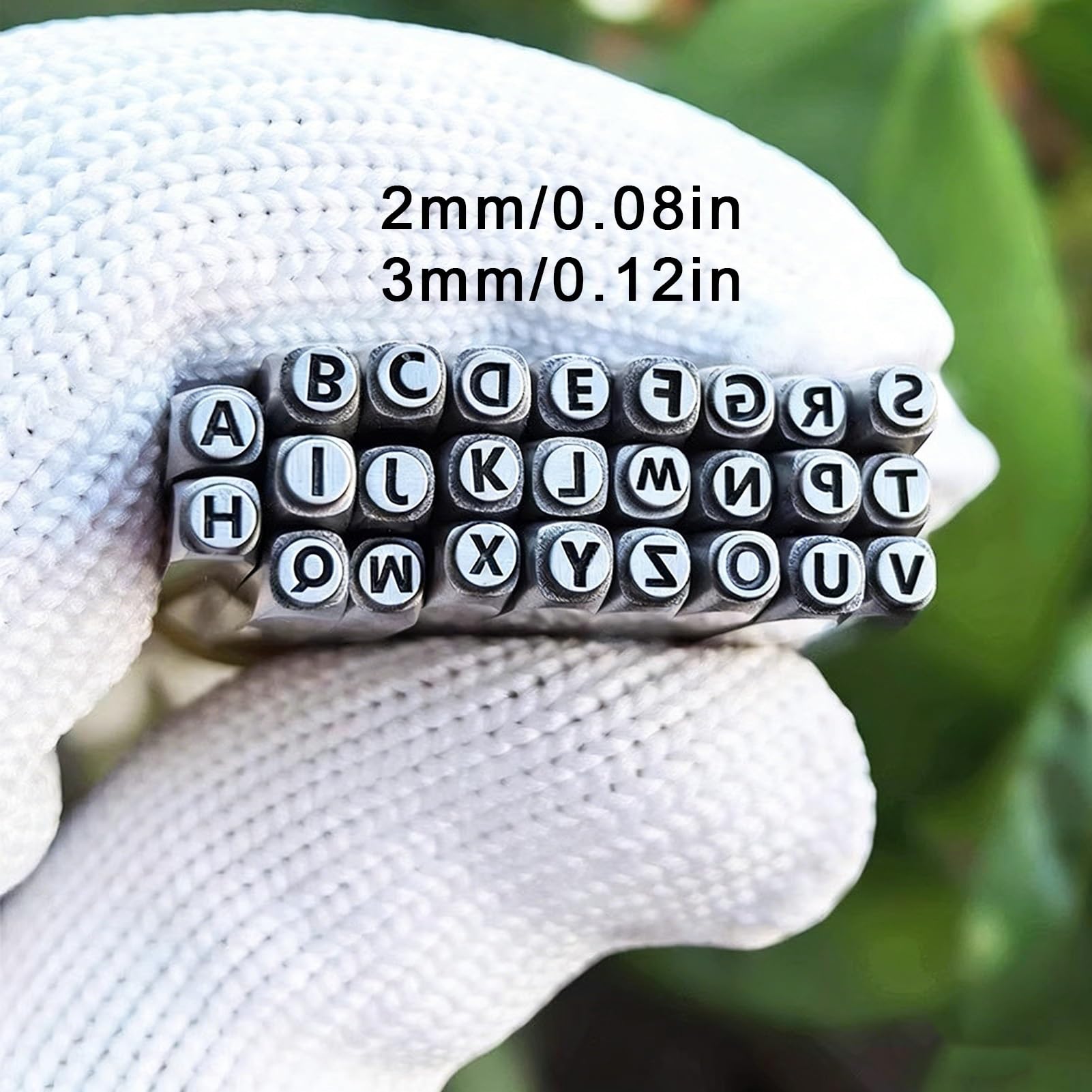 Kit De Estampación De Metal, 26 Piezas, Juego De Punzones De Letras De Acero Al Carbono Para Joyería, Cuero, Madera, Manualidades(0.08in)