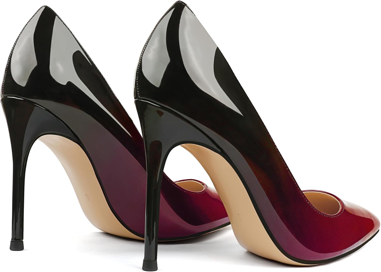 COLETER Women's 4 Inch Pumps Pointy Toe Wedding Dress Shoes Slip on Stiletto Pumps - Image 5