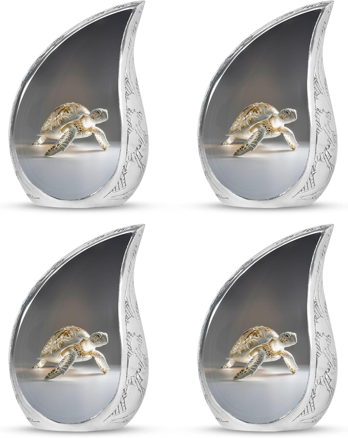 Fantasy Avian Turtle Urn - Small Urns for Human Ashes - Urn for Ashes for Women - Cremation Urns for Adult Ashes - Urn for Ashes Adult Male - Decorative Urns for Human Ashes - Mini Urn 3 Inch 4 Pcs