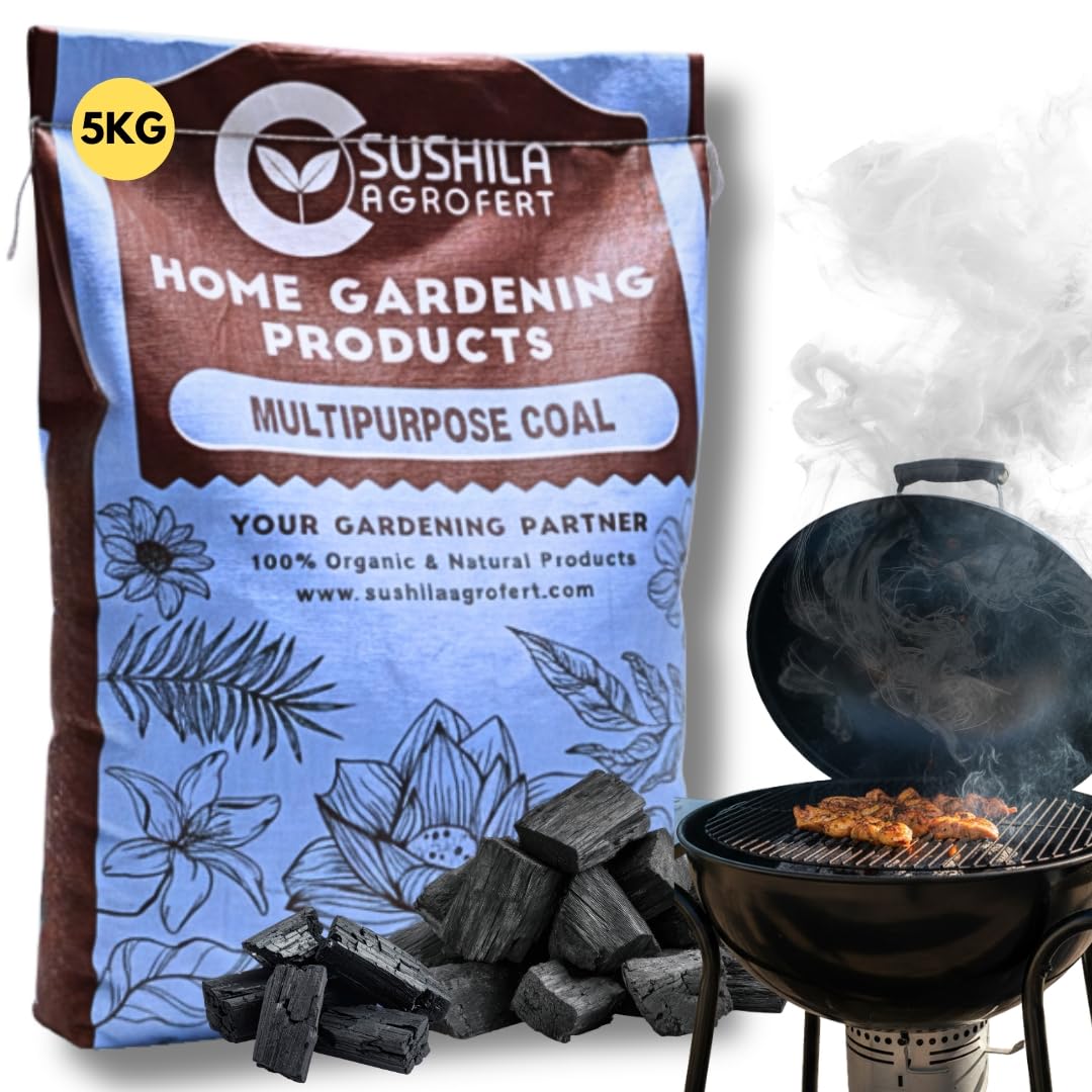 SUSHILA AGROFERT Eco-Friendly Natural Wood Charcoal 1KG | Koyla for Pooja, Dhoop, Havan, BBQ, Grilling & Cooking | Charcoal for Gardening, Potting Soil, Orchid, Succulent, Terrarium & Indoor Plants-image-6