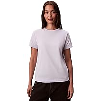Calvin Klein Donna T-Shirt Maniche Corte Archive Jersey Tee con Scollo Rotondo, Viola (Lacey Lilac), XS