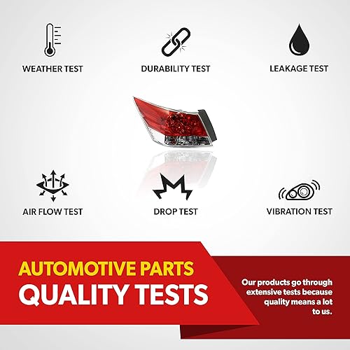 Miniatura 8 de Repuesto de montaje de luz trasera para Honda Accord EX EX-L HFP LX LX-P SE Sedan 2008 2009 2010 2011 2012  Compatible con el lado del conductor de