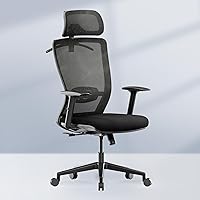 Vista 13 de FLEXISPOT Silla de oficina ergonómica clásica con respaldo alto, silla giratoria para computadora, sillas de escritorio ejecutivas, con soporte Gris