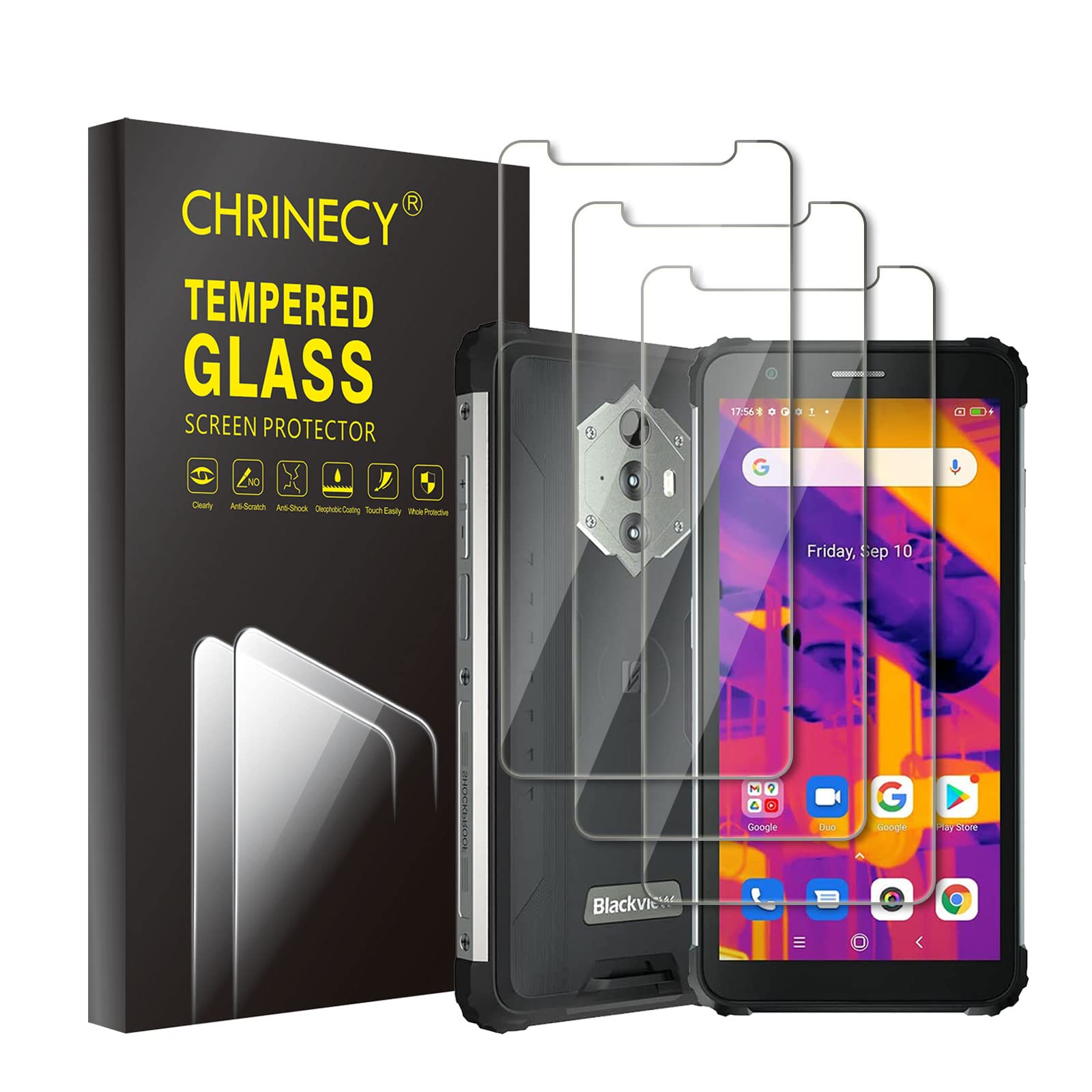 CoverLC Lot de 2 films de protection d'écran en verre trempé 9H pour CoverLC Lot de 2 films de protection d'écran en verre trempé 9H pour