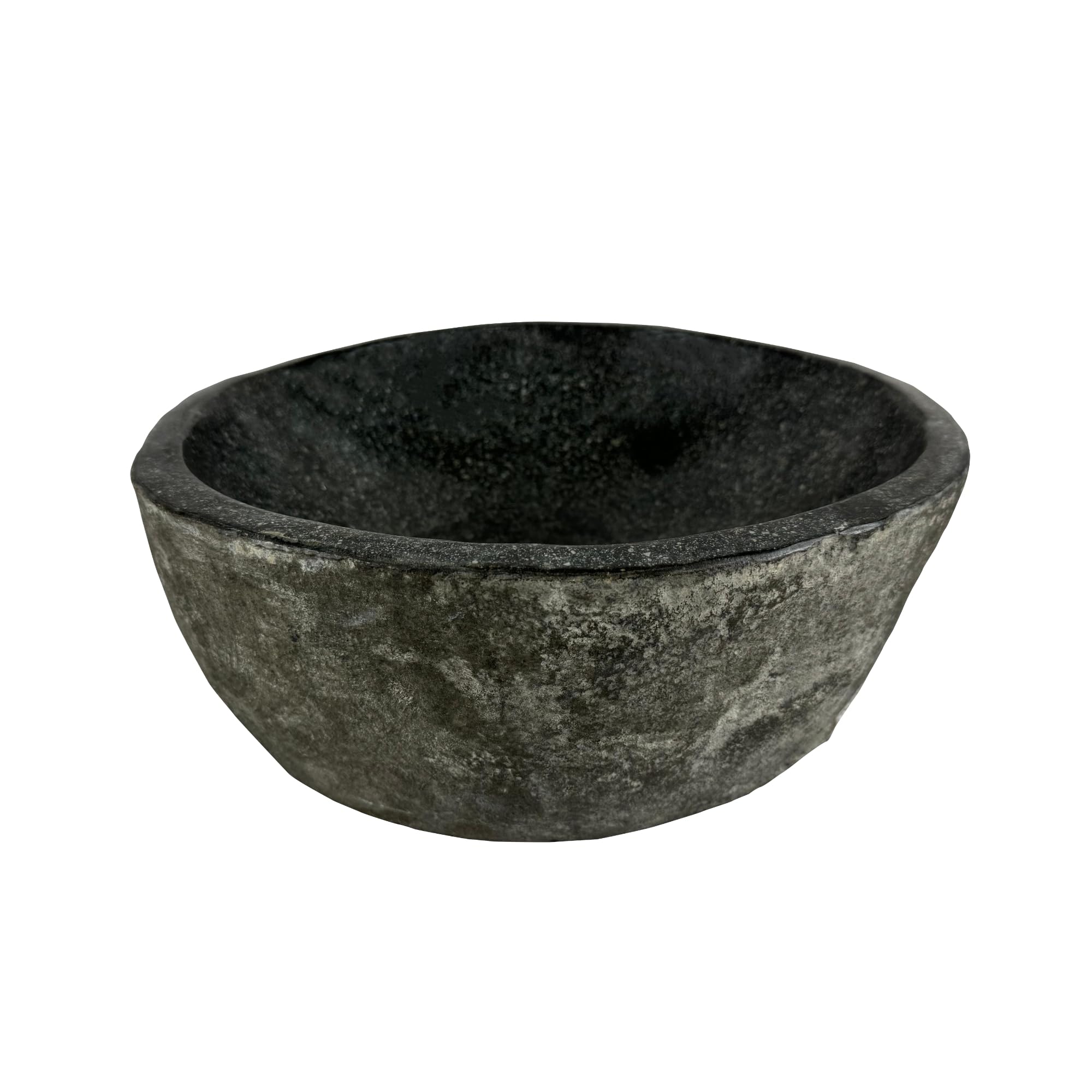 Lavabo Ovale en Pierre de Rivière - Pierre Naturelle - Évier de salle de bain - Vasque à Poser de Toilette - Brillant - Lave-mains moderne (Gris, 30-35x25-30cm)