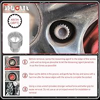 Vista 3 de Juego de 20 piezas de llave de tuerca de bloqueo de rueda para Porsche VW Touareg, herramienta antirrobo de tuerca de rueda y removedor de tornillos