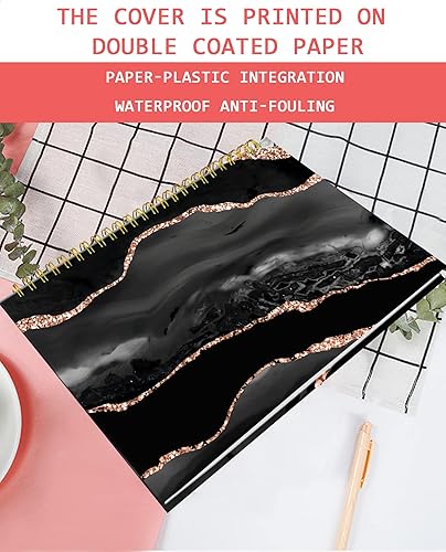 Vista 23 de iampanda Cuaderno de diario en espiral, encuadernación fuerte de doble alambre con papel de primera calidad para niñas y mujeres, 60 hojas A5 a