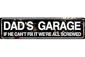Dad's Garage Retro Metal Sign: A Timeless Addition to Your Space