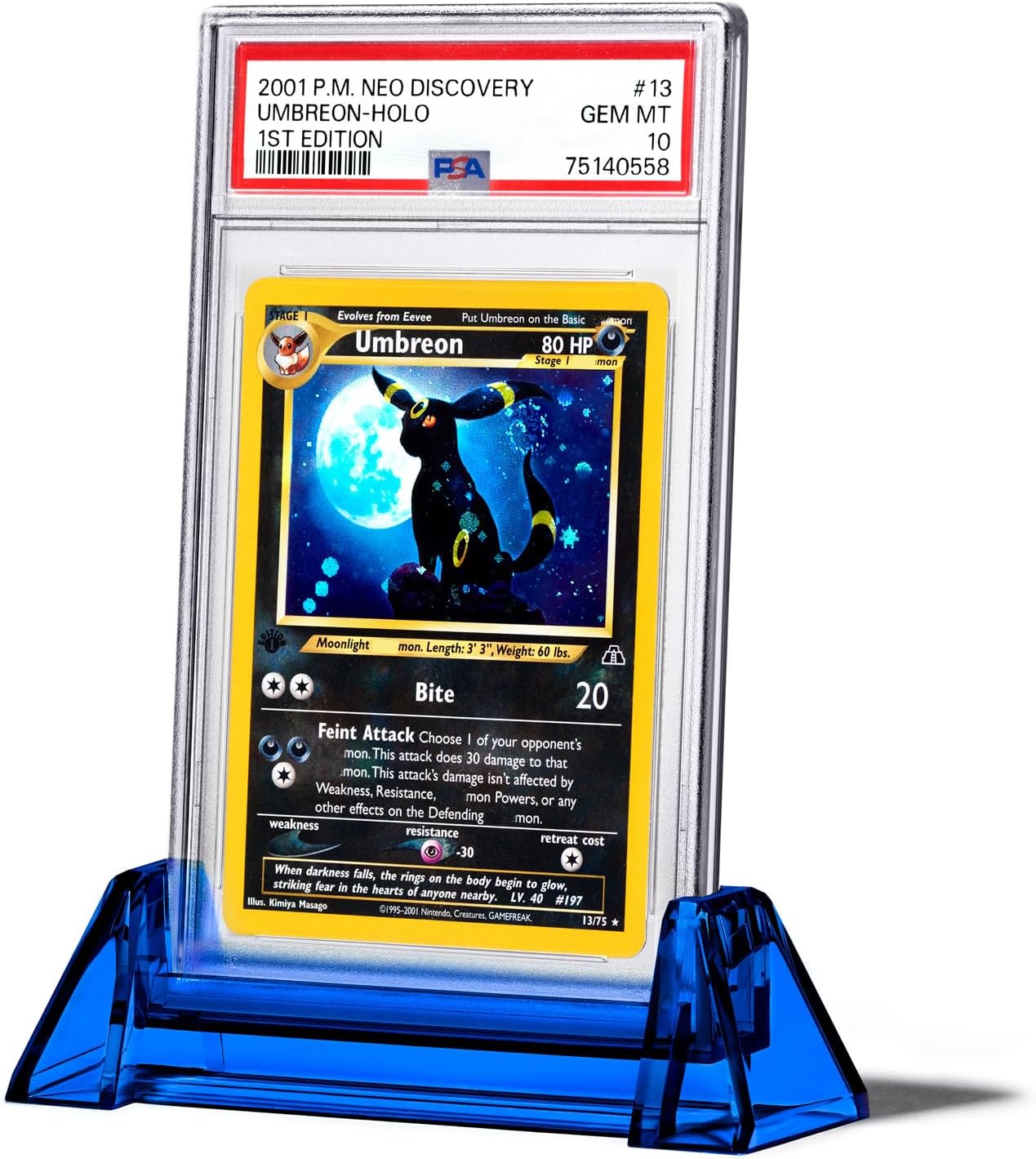 BGS Acrylic Stand Clear / Color for Graded Card Display / Slab Holder Beckett (BGS, Clear)