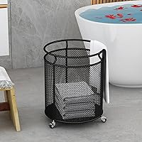 Vista 3 de Colcolo Cesto para ropa sucia, cesta de almacenamiento para cocina, baño, color negro