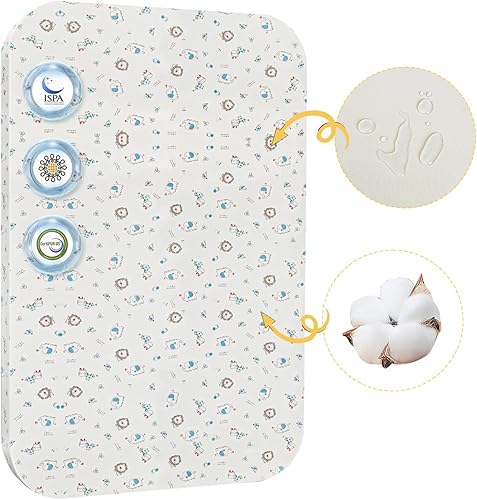 Cubrecolchón de espuma viscoelástica para cunas, colchón de bebé para cunas y niños pequeños, tamaño estándar, 52 x 27 x 2 pulgadas, con 95% de