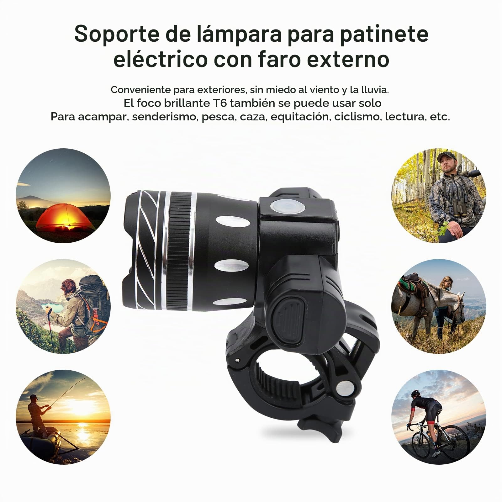 Faro LED Recargable Para Patinete Eléctrico Xiaomi M365/Pro - Faros Delanteros Para Patinete, Faros Delanteros Para Patinete Eléctrico, Iluminan Tus Paseos Nocturnos Para Mayor Seguridad Y Vi