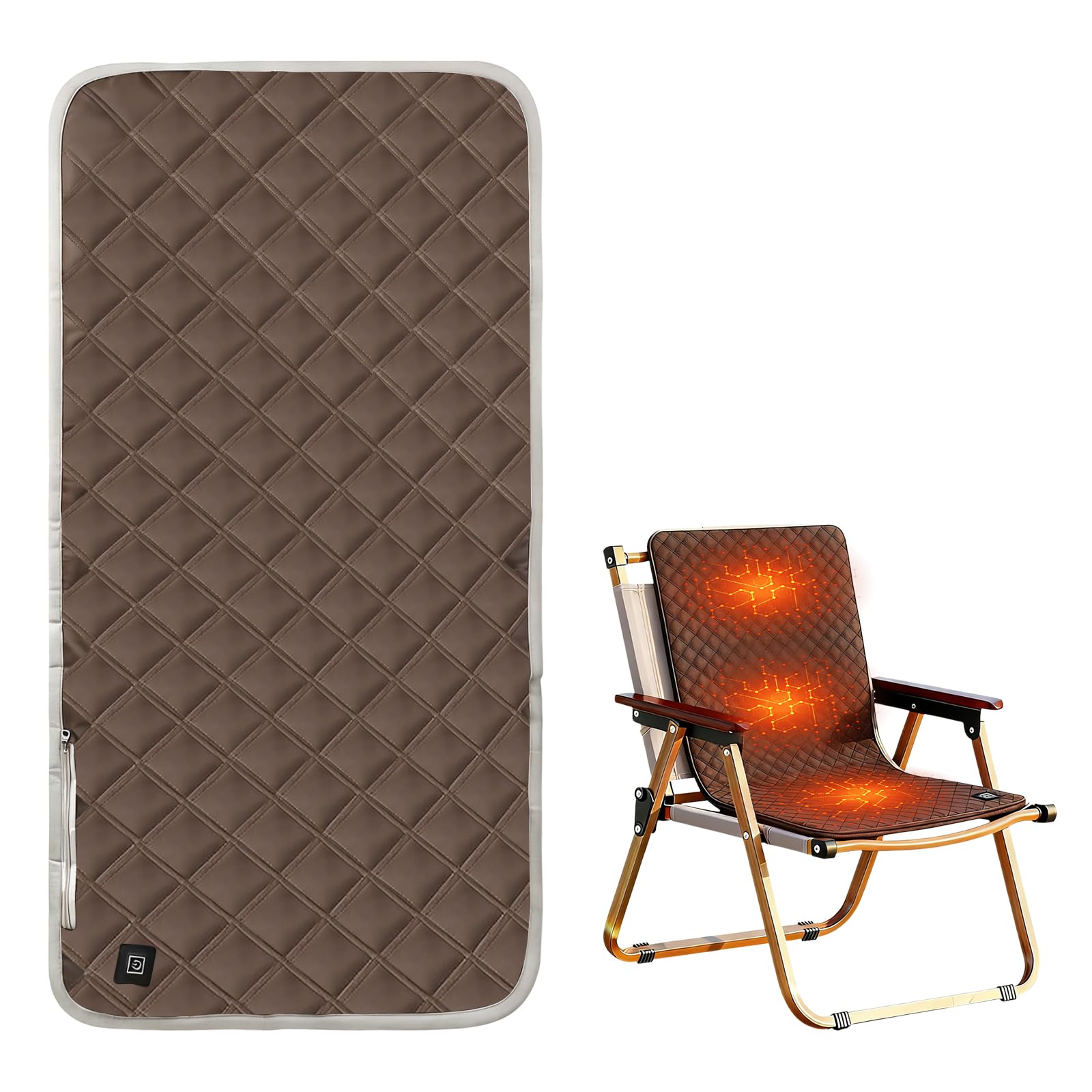 GBKDQQ 45 X 90 cm Beheiztes Sitzkissen Outdoor, Verbesserte 3 Stufen Tragbare Wärmekissen Elektrisch, Heizkissen USB, Sitzheizung für Winter Outdoor Ausflug Camping Angeln Jagd