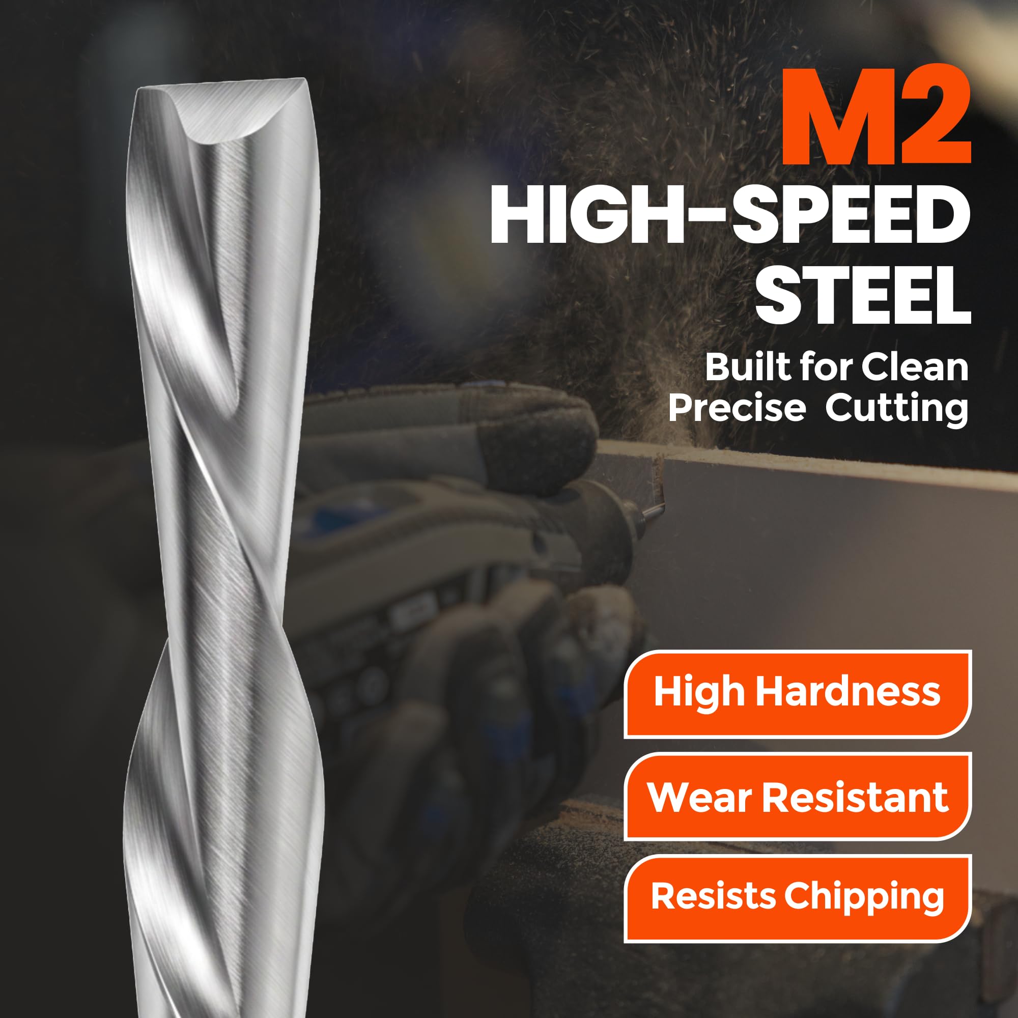 1/8" M2 Drill Bits - 12 Pack for Rotary Tools -3