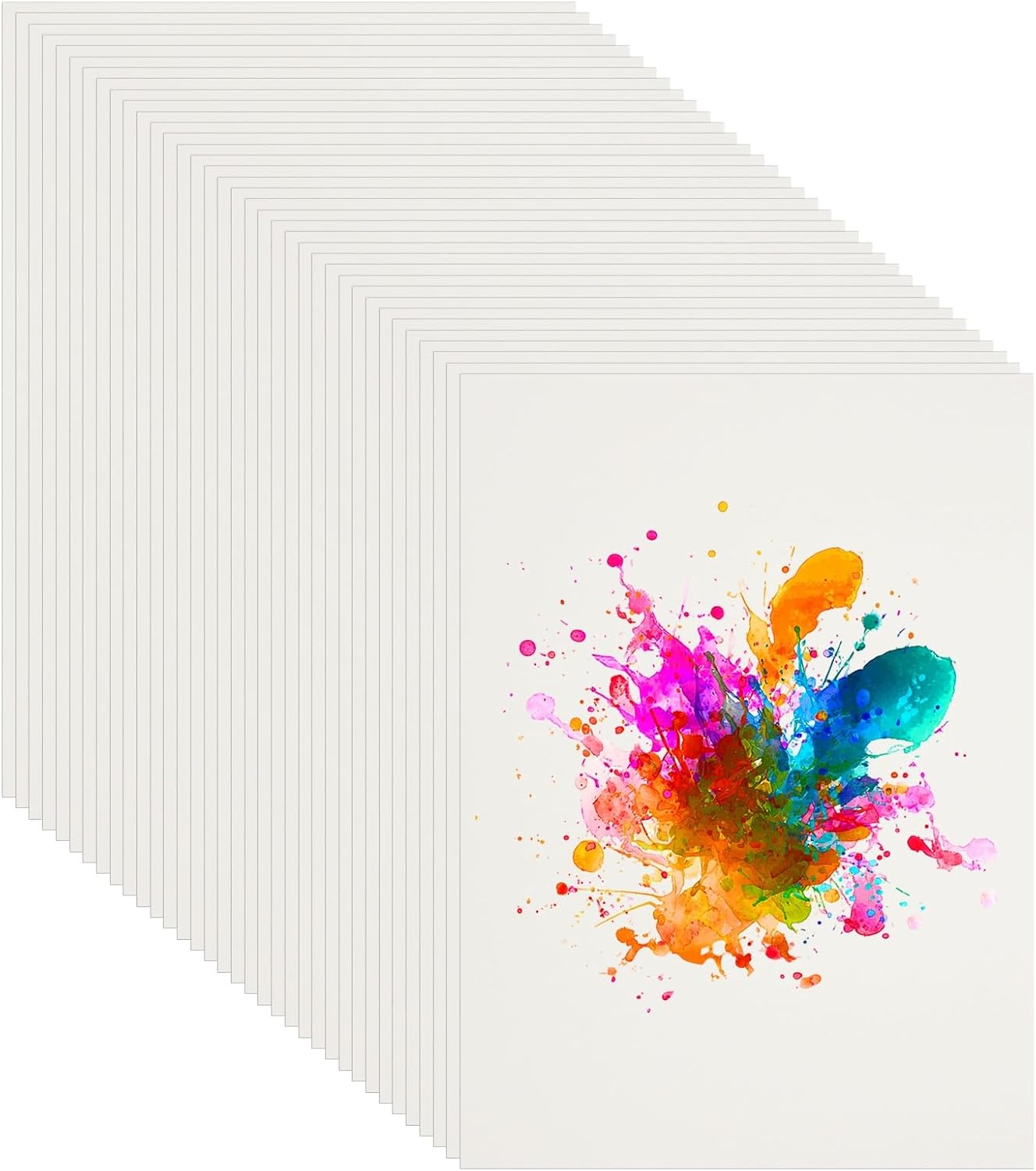 MECCANIXITY 4K Watercolor Paper, 21.26 x 15.35inch 98 LB/160 GSM 100% Cotton Cold Press Water Color Paint Paper Bulk for Artists Painting Drawing, Beige, Pack of 50
