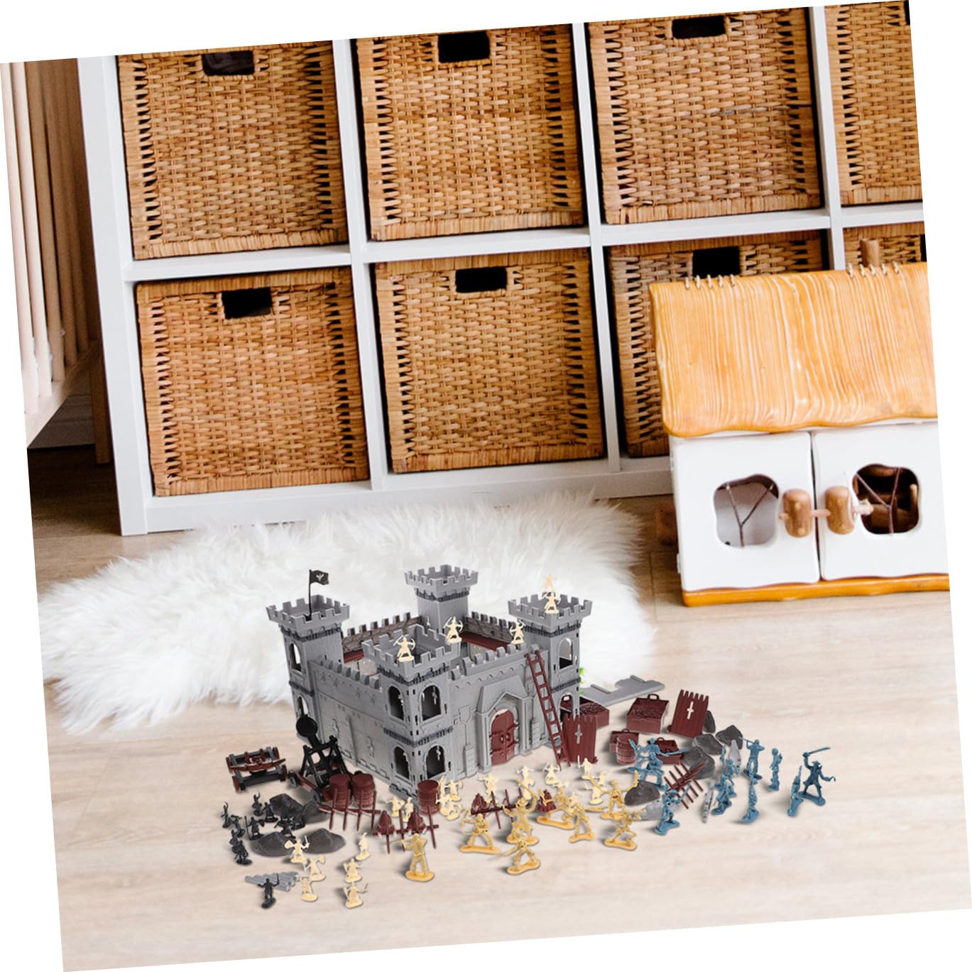 ifundom Set di Modelli di Castello da Assemblare 310 Pezzi in Plastica | Sacchetto, Stile Pirata per Ragazzo Ragazza, Uso Decorativo ed Educativo, per Feste Natalizie e Natale