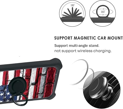 Miniatura 4 de Vortex V23 - Funda compatible con Vortex V23 4G, con protector de pantalla de vidrio templado, policarbonato duro + silicona suave, soporte de