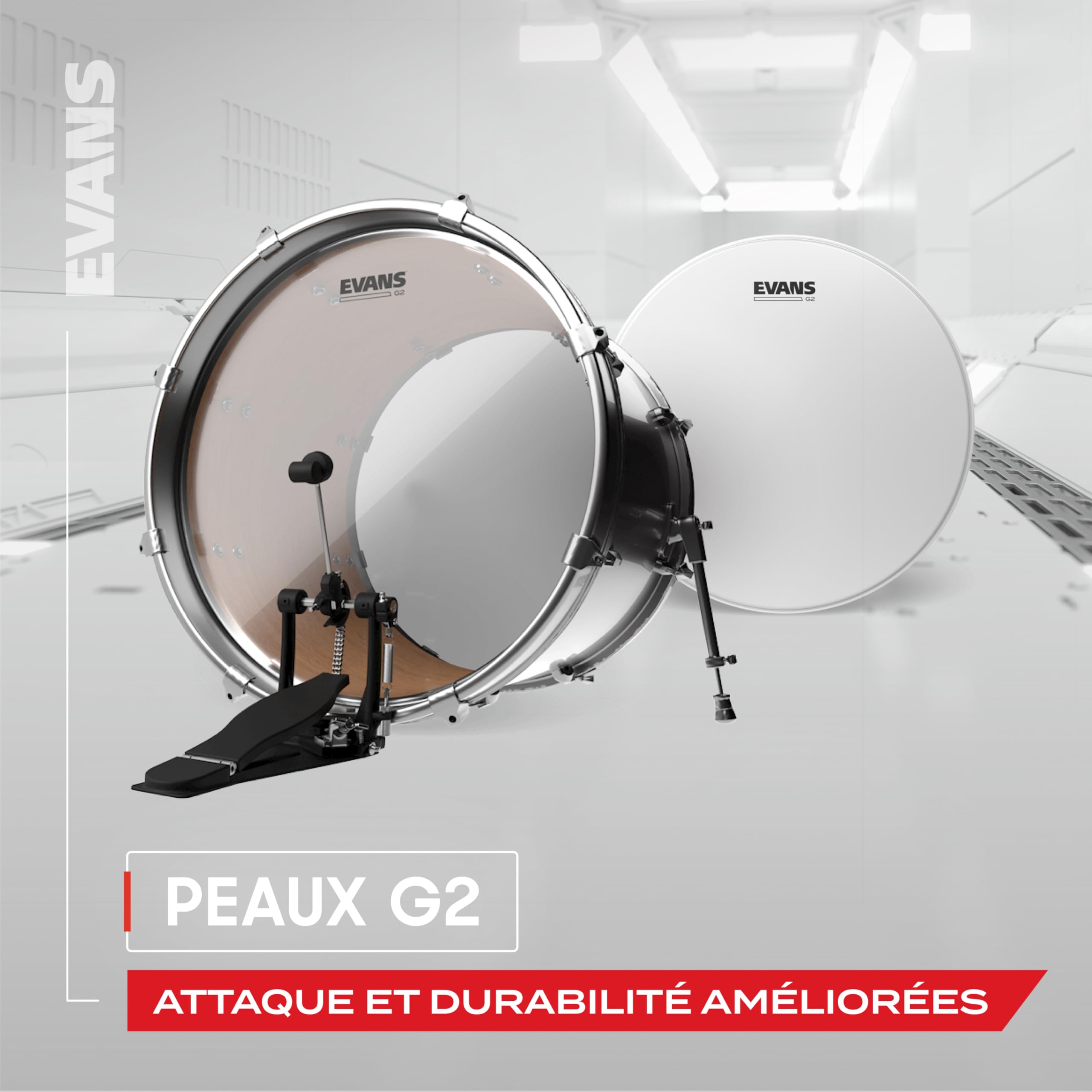 Evans G2 Coated 22", BD22G2CW, frappe grosse caisse - Tête de grosse caisse