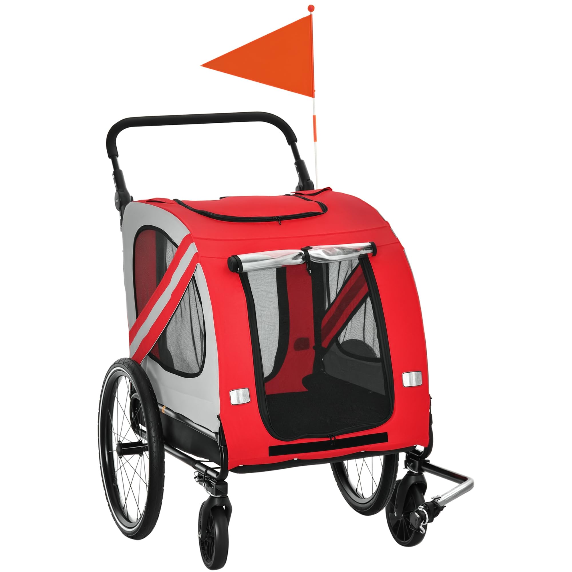 Aosom 2-in-1 Pet Bike Trailer