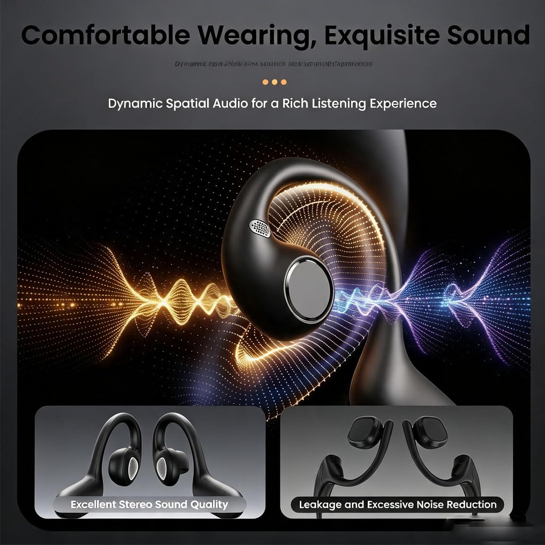 Auriculares De OíDo Abierto con CáMara Inteligente De 8 MP (Blanco) | Auriculares ConduccióN óSea Open-Ear Con CáMara Pov, MicróFonos Duales, Ip54 Y App, Manos Libres Para Deportes Y Viajes