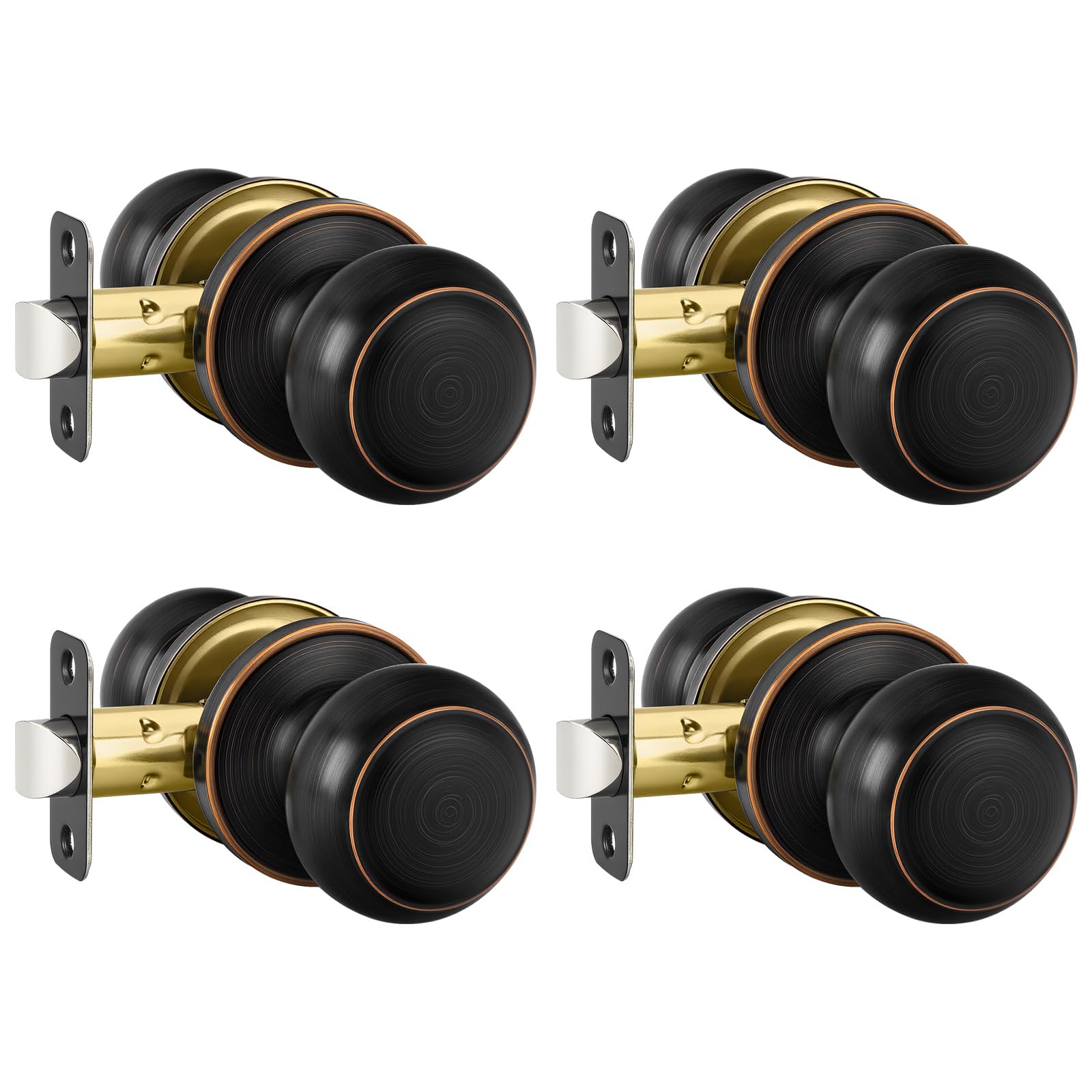 Haidms 6 Pack Matte Black Door Knobs Interior Privacy, Black Interior Door Knobs for Bedroom or Bathroom Classic Round Doorknobs Hardware — Amazon image 28