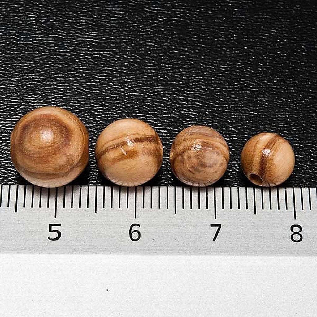 Rosary Parts, Round Olive Wood Beads, 7 mm (0.28 inc.)