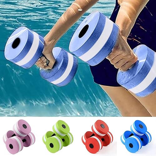Miniatura 2 de 2 mancuernas para piscina, fitness, ejercicios aeróbicos acuáticos, mancuernas de piscina para ejercicio, juego de mancuernas de espuma EVA,