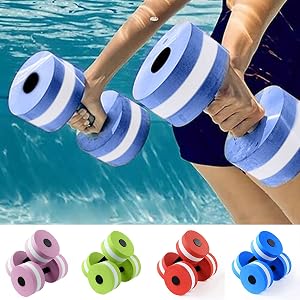Lightweight Exercise Dumbells Pool Dumbbells for Exercise Water Dumbbells for Pool Exercise Swim Weights Water Aerobics Equipment Fitness