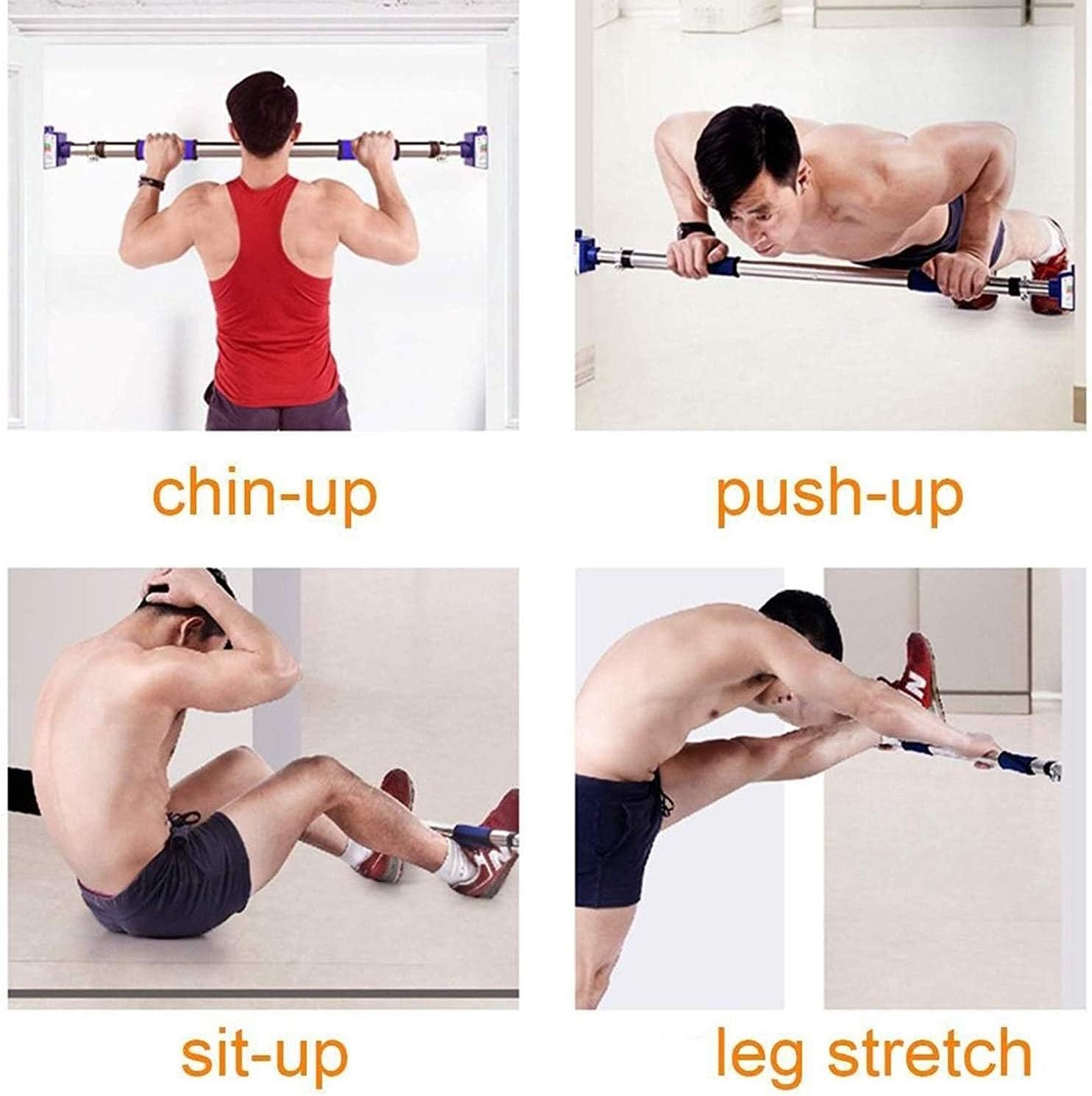 Adjustable Pull-Up Bar Multi-functional Home Horizontal Bar Horizontal Steel Gym Fitness Equipment for Training Push Up